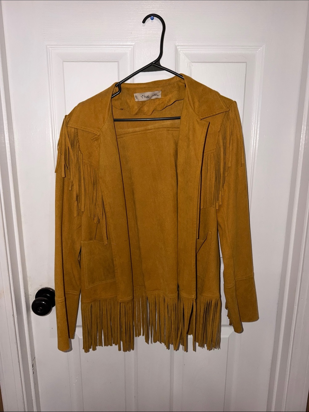 Fringed  Jacket - Mustard Brown